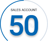 sales account - 50%
